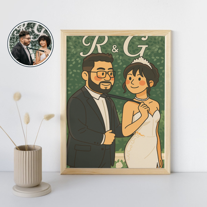 Ilustración Coreana Digital Personalizada