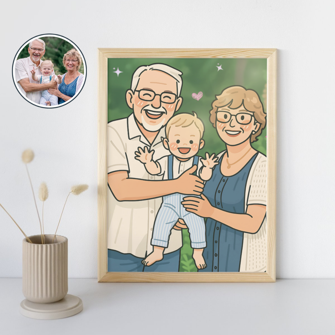 Ilustración Coreana Digital Personalizada